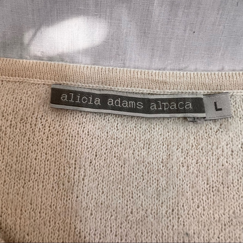 Alicia Adams Alpaca Cream and Tan Sweater - Picture 2 of 8